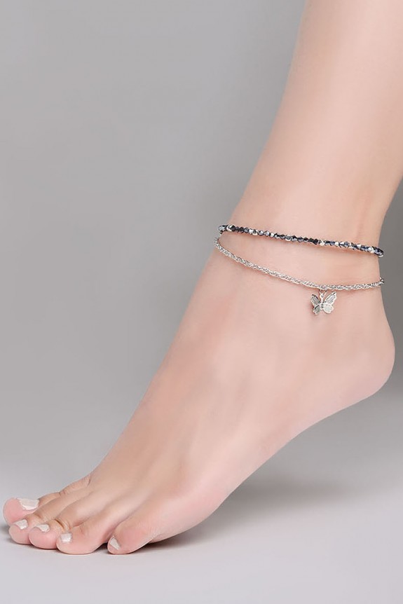 Butterfly Shape Pendant Chain Anklet