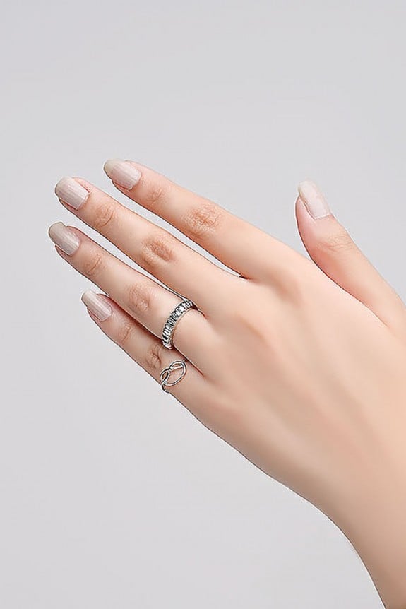 Combo of 2 - Silver Infinity Rings