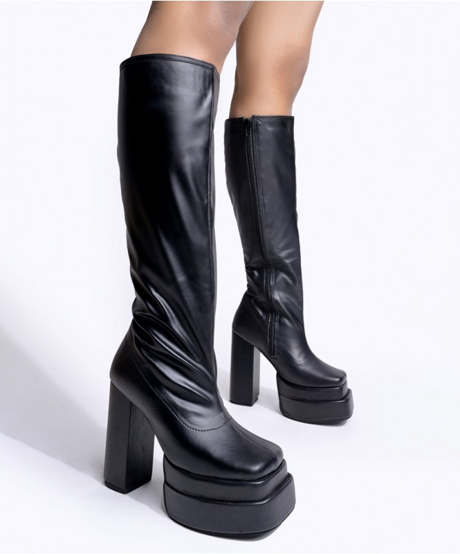 Calf high platform boots sale