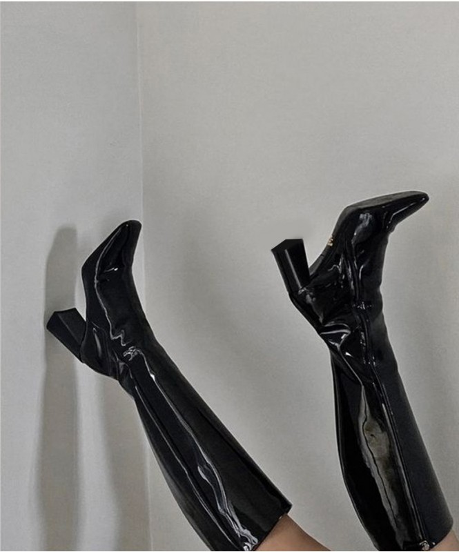 Patent discount calf boots