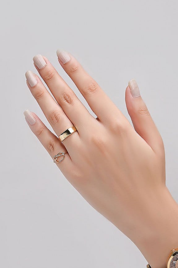Combo of 2 - Rose Gold Vintage Band Ring