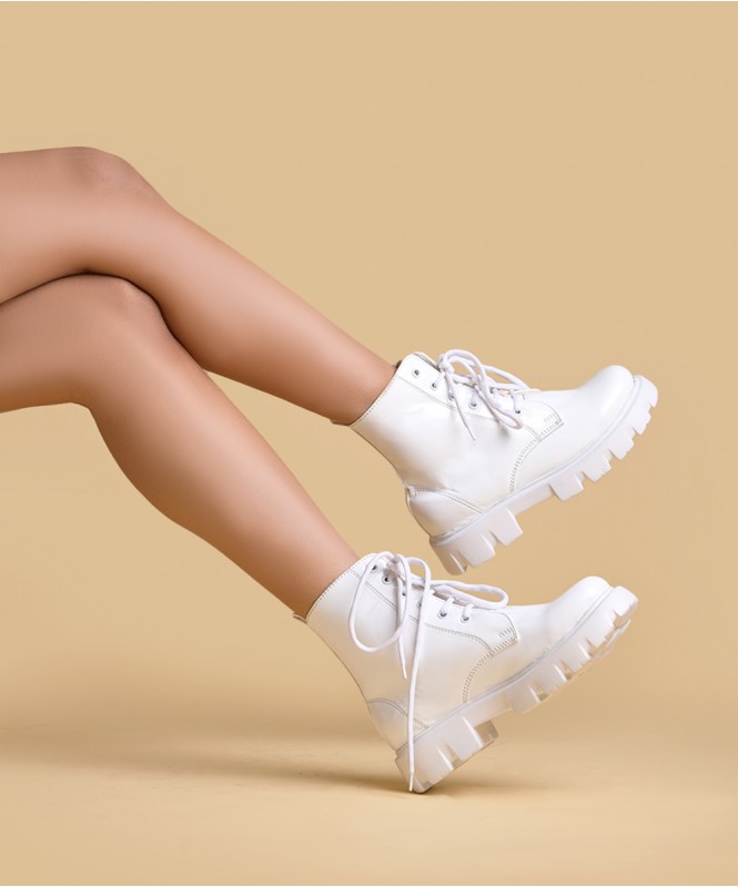 Kendall and kylie white combat boots shop