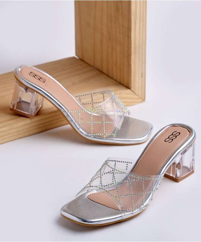 Buy Snasta Women Transparent Heels Beige Fashion Sandals-3 UK at Amazon.in-thanhphatduhoc.com.vn