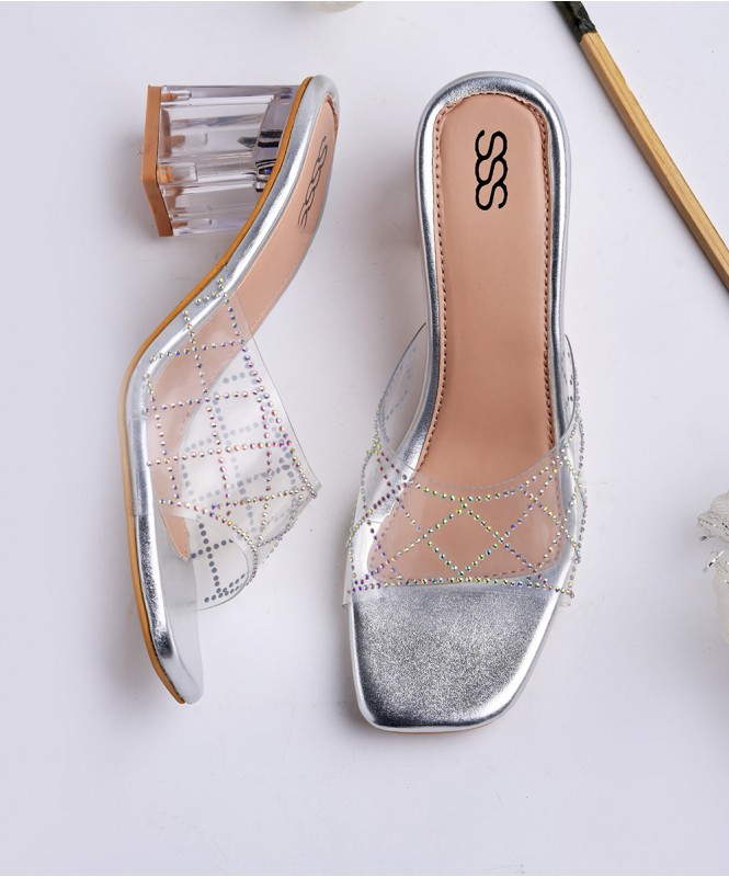 Transparent heels deals