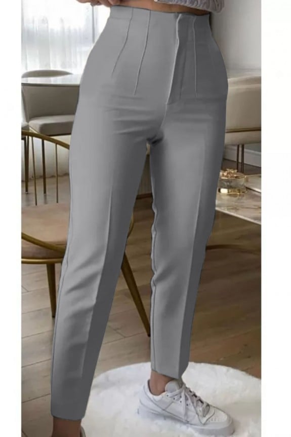 Grey Formal Narrow pants