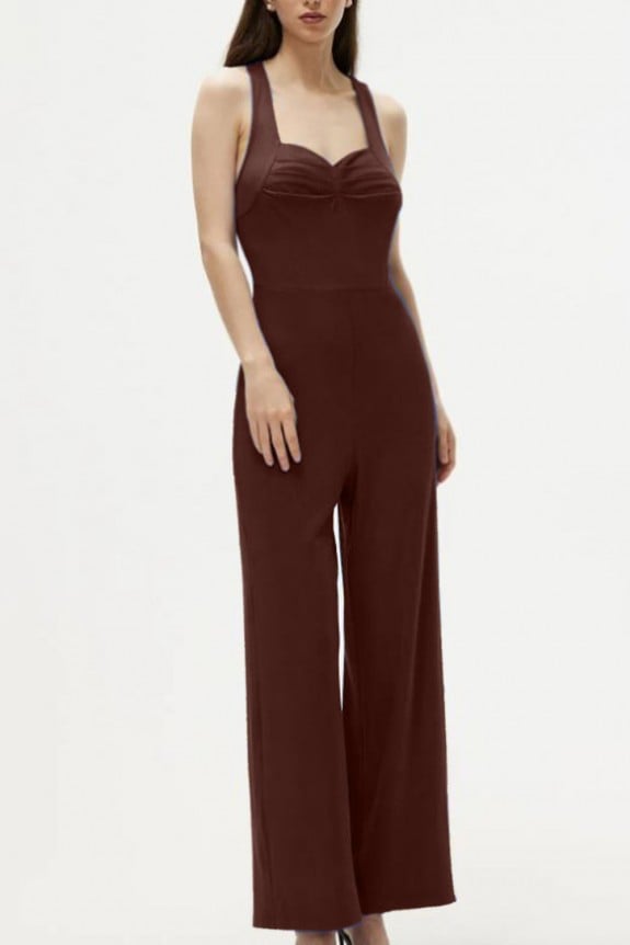 Brown V Wire Core Jumpsuit