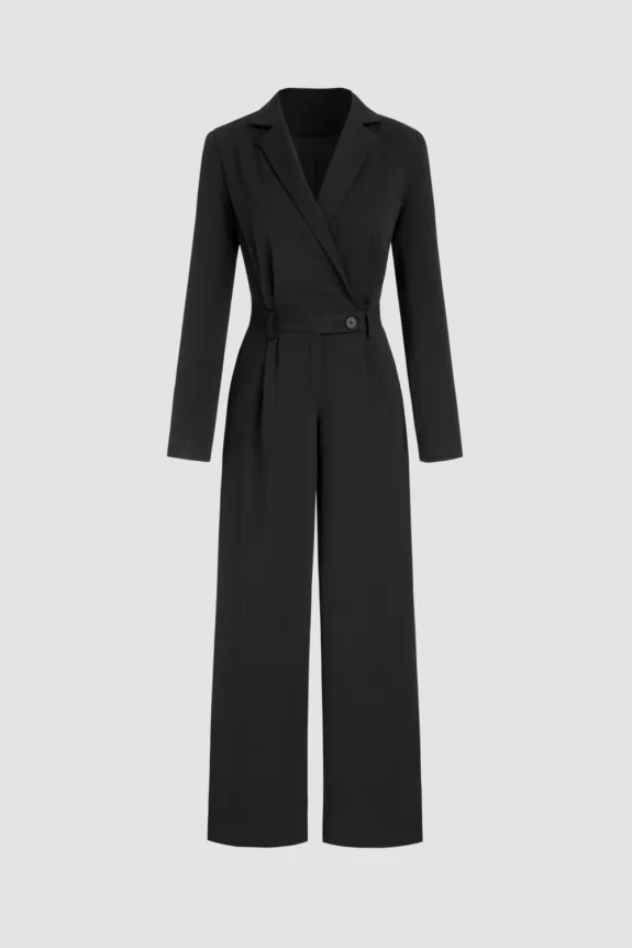 Zara | Pants & Jumpsuits | Zara Buckle Belt Blazer Jumpsuit | Poshmark
