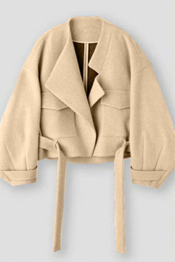 Autumn Blonde Jacket with Asymmetric Collar