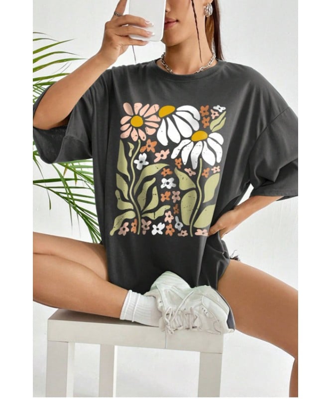 Wildflower Print Short Sleeve T-Shirt