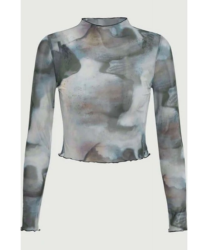 Tie Dye Stand Collar Top
