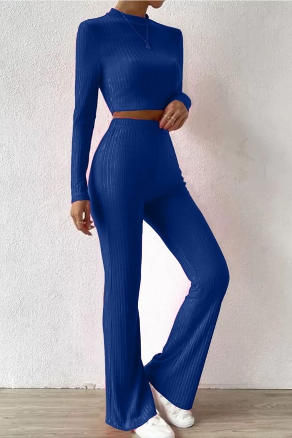 Set Of 2 Blue Full Sleeves Top With Trouser
