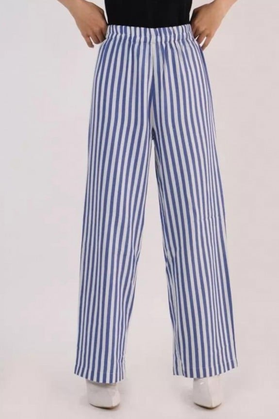 Blue Striped Trouser