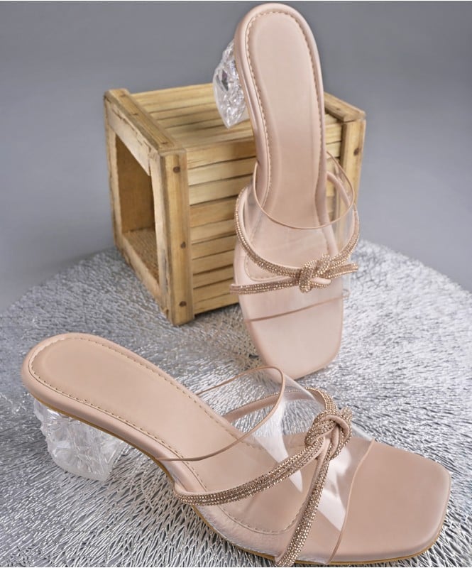 Transy shimmer heels 