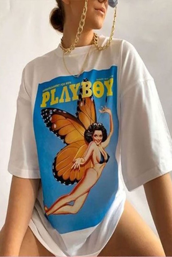 Vintage Playboy x Missguided Butterfly T-Shirt