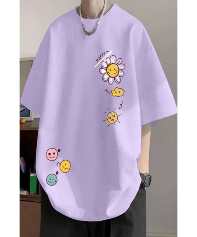 Casual Lavender Purple Cool Graphic T-Shirt